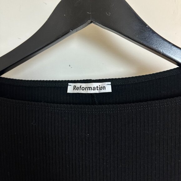 REFORMATION Belmont Knit Dress in Black Size Small - Picture 4 of 11